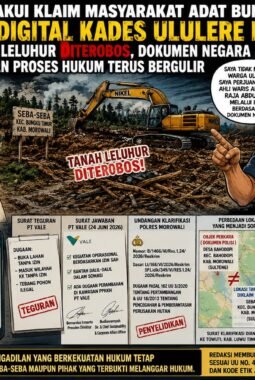 Tak Akui Klaim Masyarakat Adat Bungku, Jejak Digital Kades Ululere Disorot; Tanah Leluhur Diterobos, Dokumen Negara