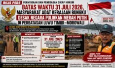 Batas Waktu Berakhir, Masyarakat Adat Kerajaan Bungku Desak Negara Bertindak Pulihkan Merah Putih di Seba-Seba